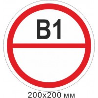 Знак протипожежний пластикова табличка. Знак категорії приміщення - В